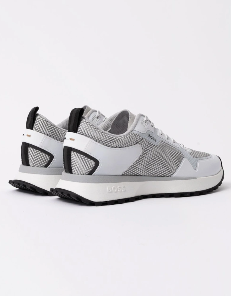 BOSS Orange Jonah Mixed-Material Trainers with Mesh Details and Branding