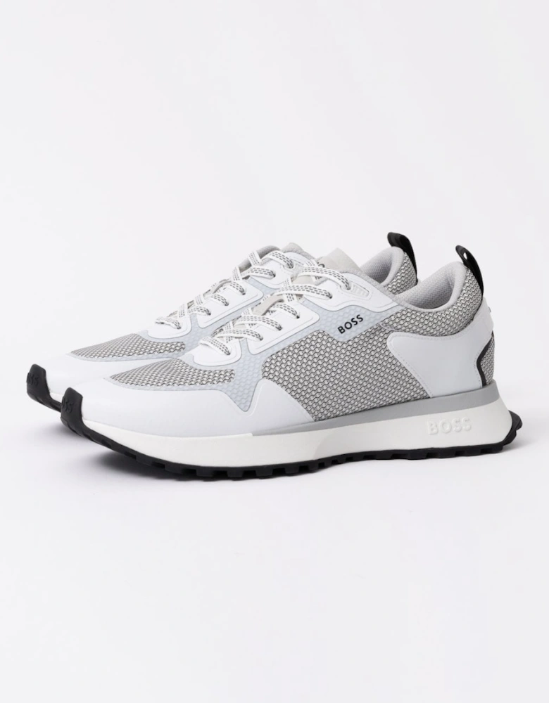 BOSS Orange Jonah Mixed-Material Trainers with Mesh Details and Branding
