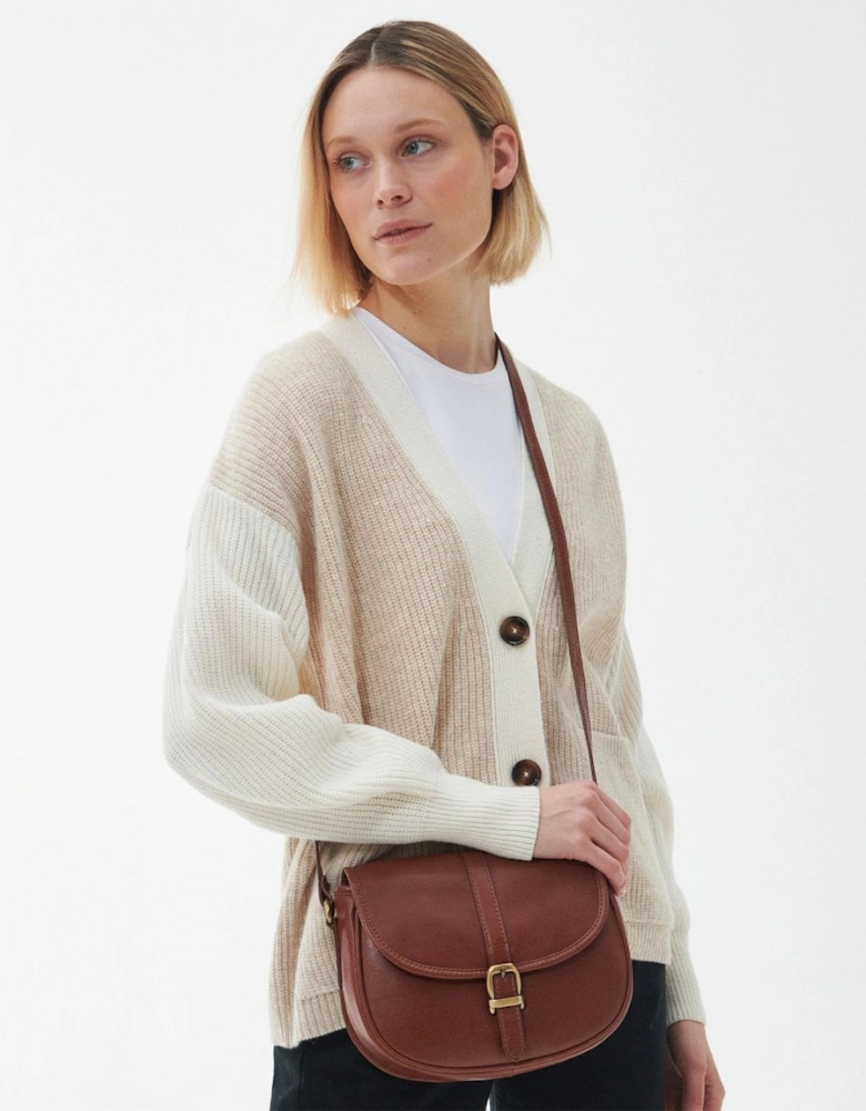 Laire Womens Medium Leather Saddle Bag