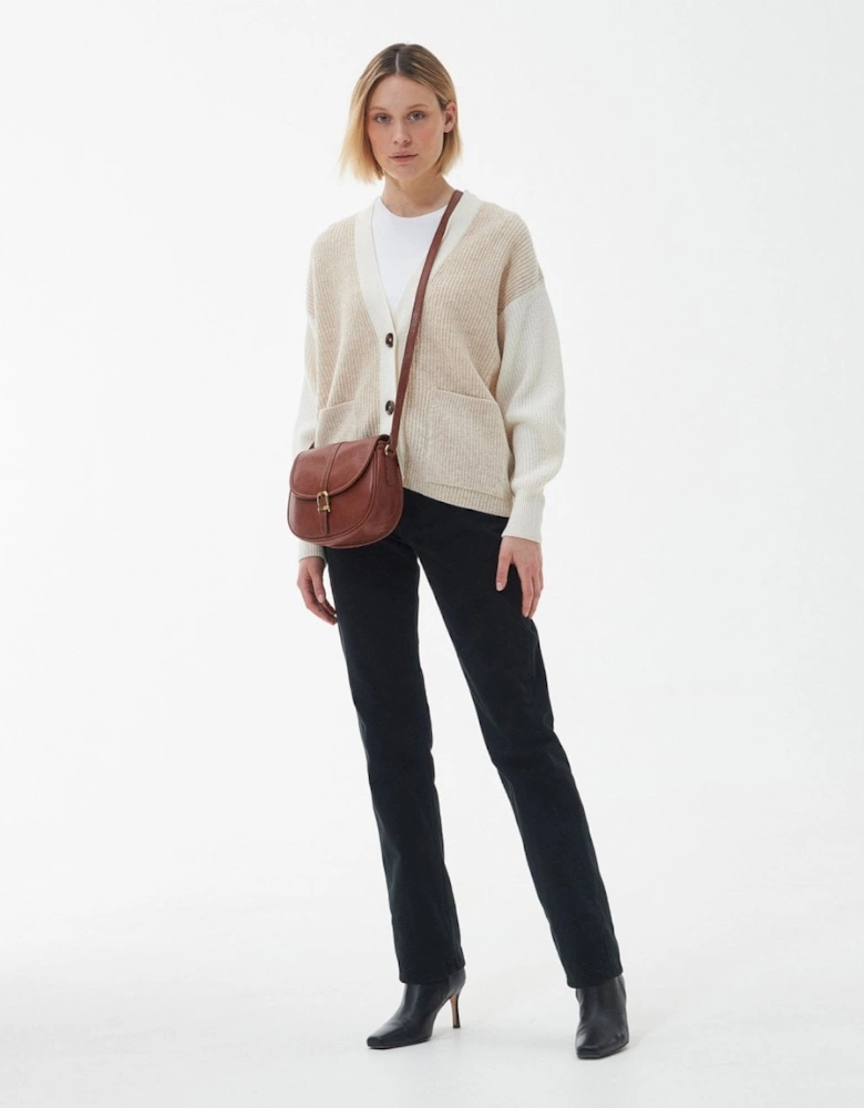 Laire Womens Medium Leather Saddle Bag