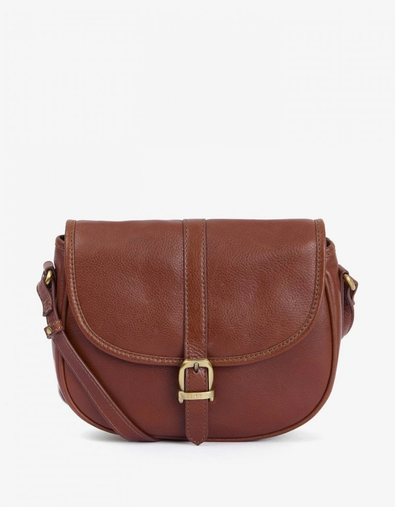 Laire Womens Medium Leather Saddle Bag