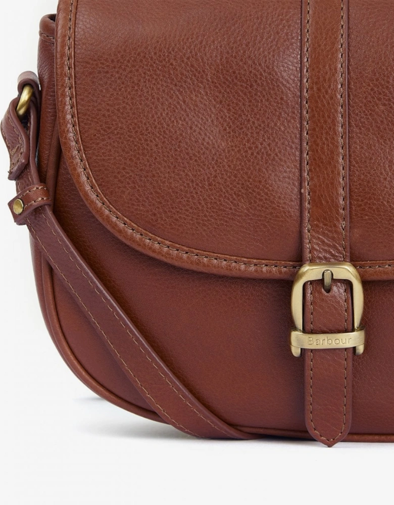 Laire Womens Medium Leather Saddle Bag