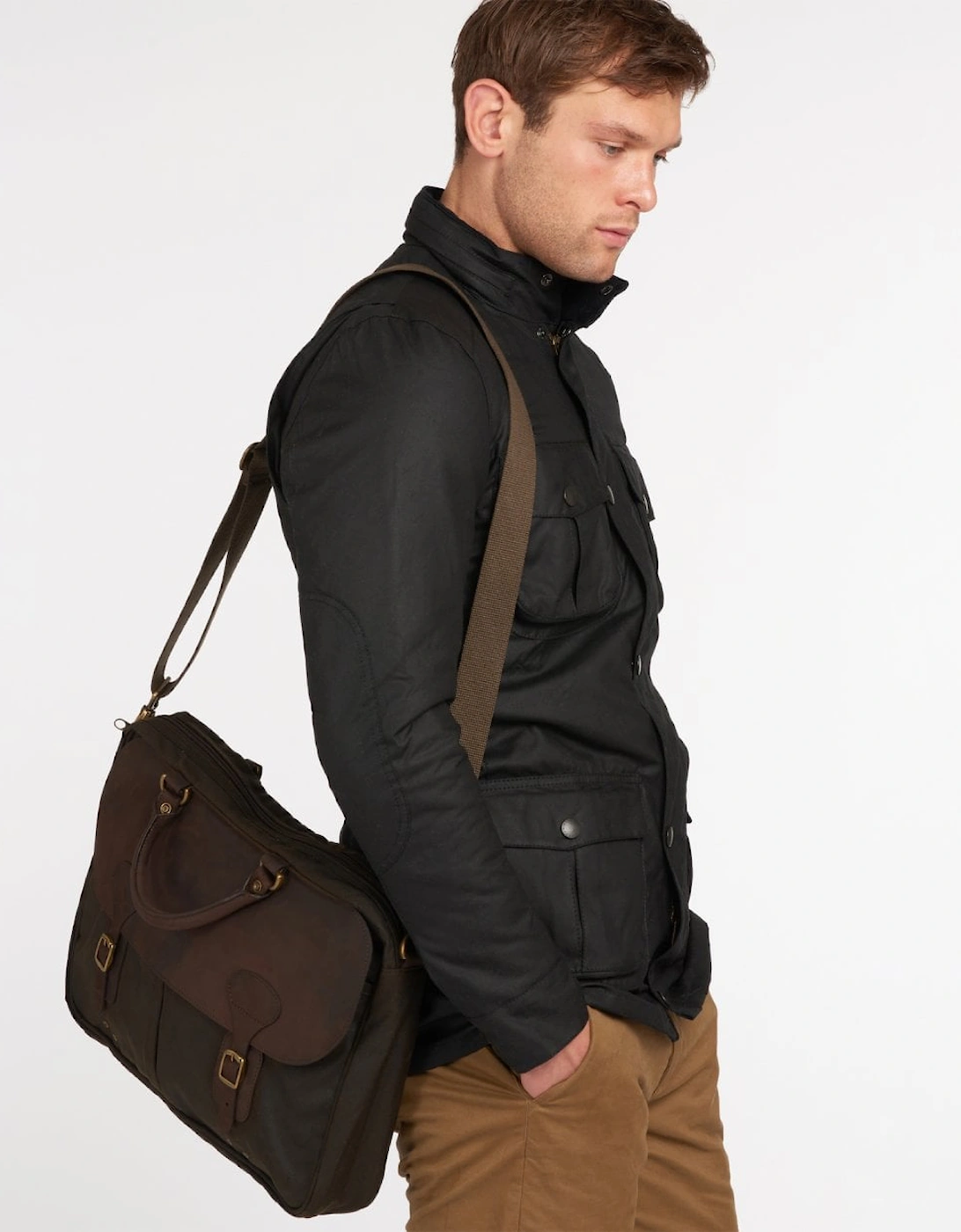 Wax Unisex Leather Briefcase