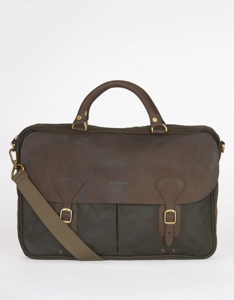 Wax Unisex Leather Briefcase