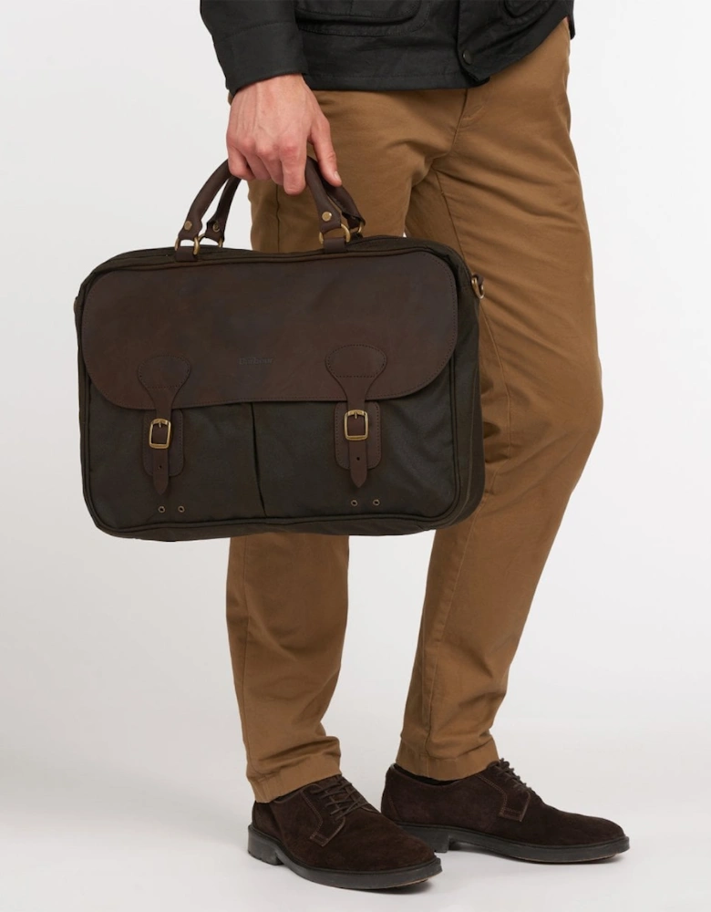 Wax Unisex Leather Briefcase