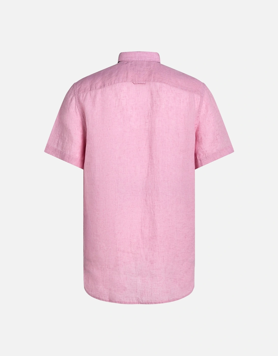 Pigment Dyed Linen Short Sleeve Mens Shirt