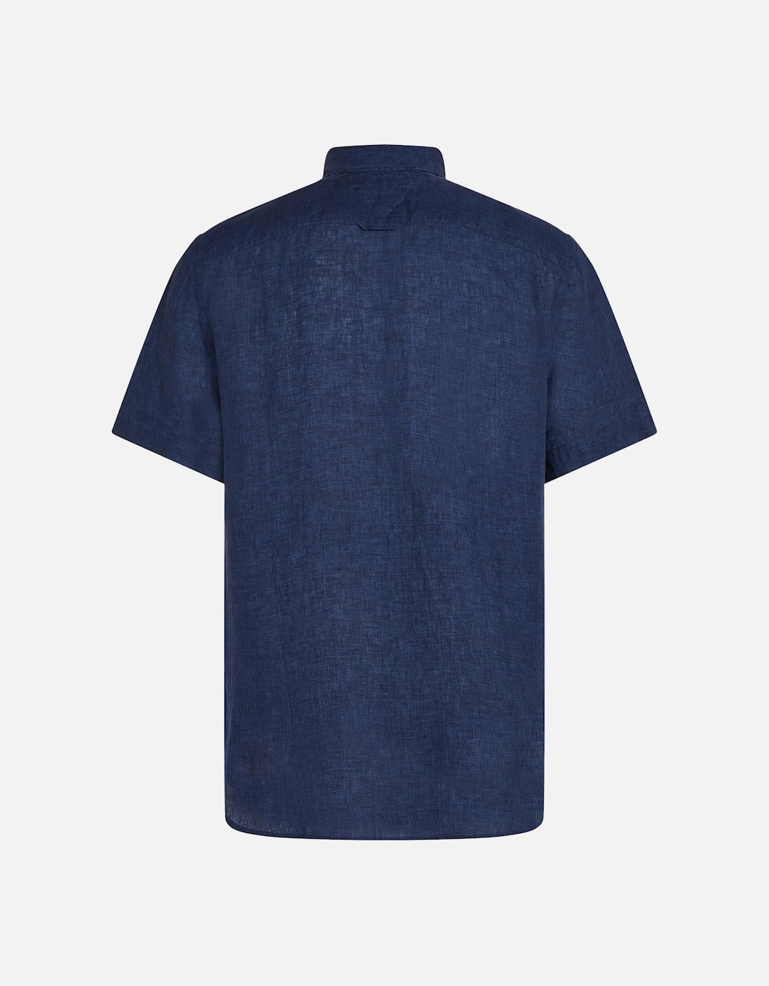 Pigment Dyed Linen Short Sleeve Mens Shirt