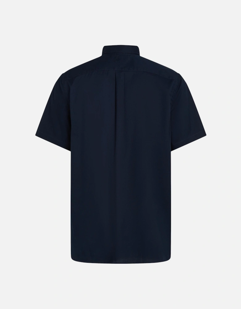 Flex Poplin Solid Short Sleeve Mens Shirt