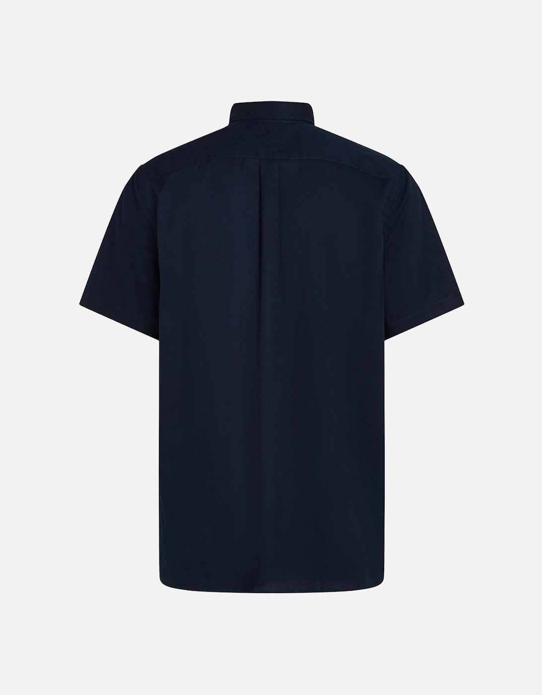 Flex Poplin Solid Short Sleeve Mens Shirt