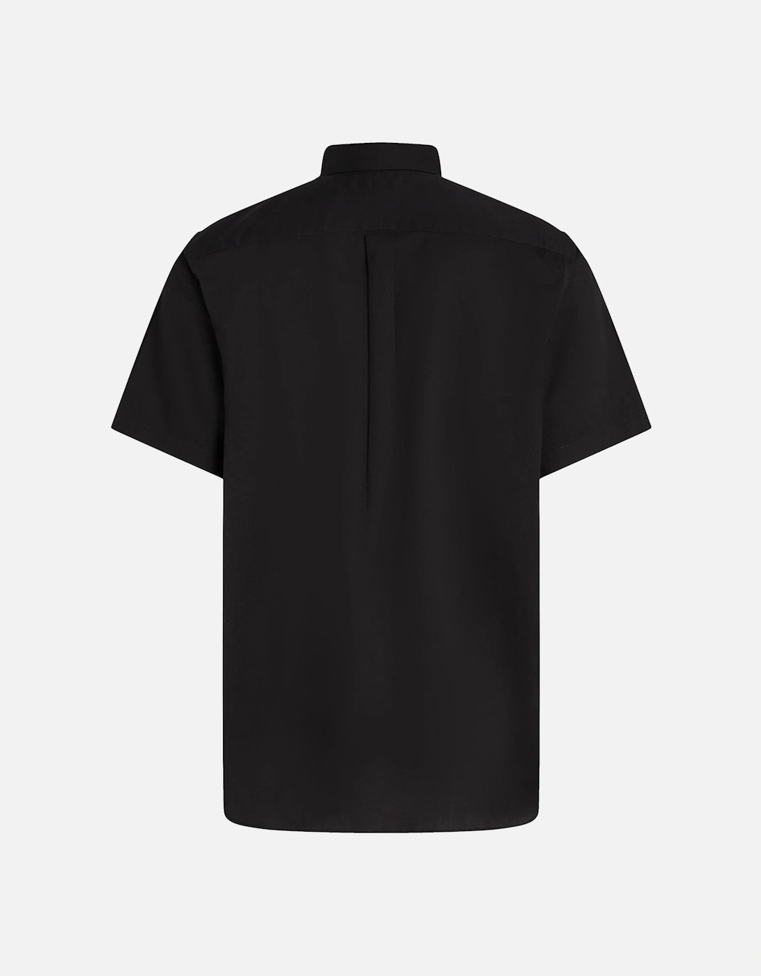 Flex Poplin Solid Short Sleeve Mens Shirt