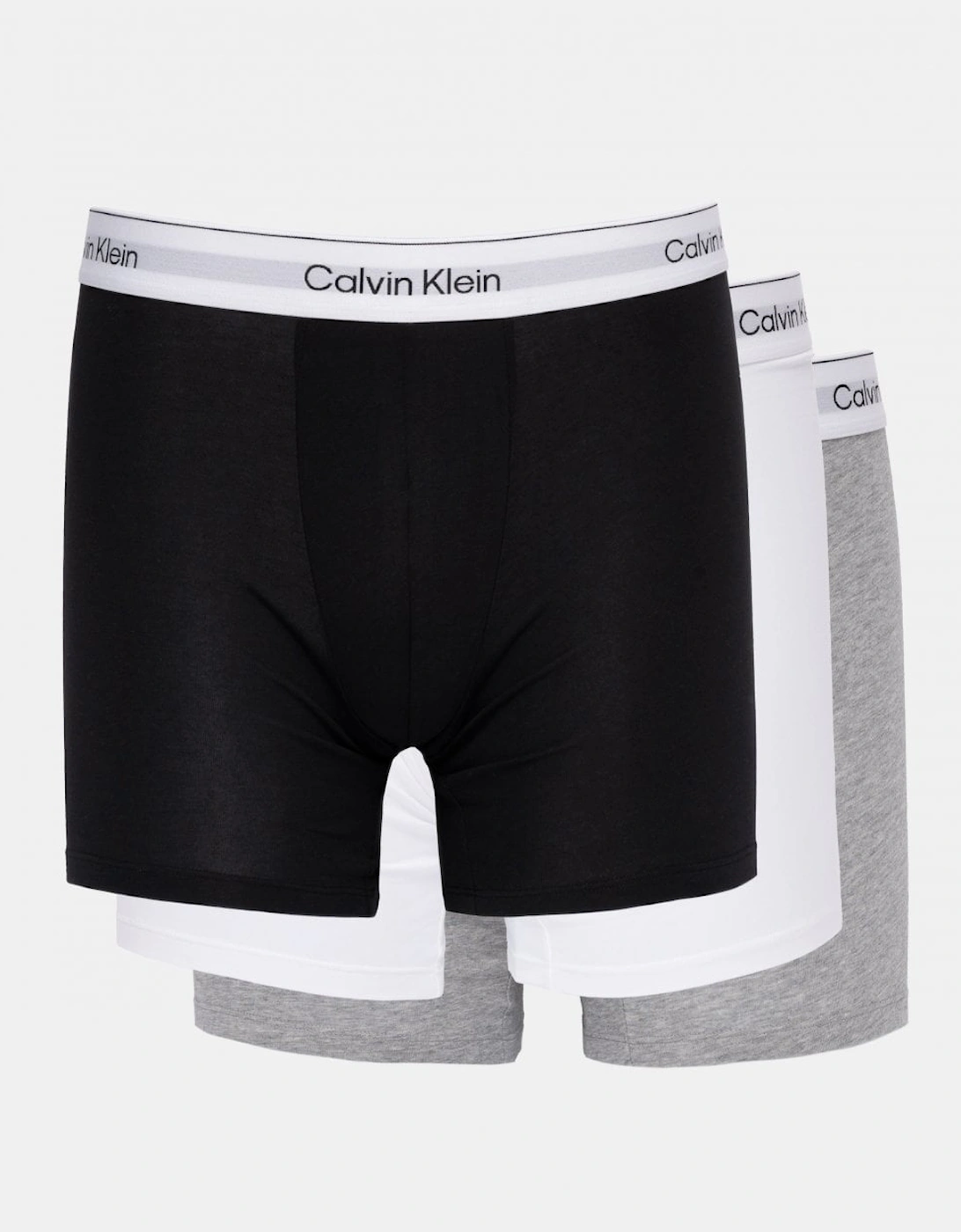 Men's Calvin Klein 3 Pack Mens Boxer Briefs - Grey Heather/White/Black - Size: 37/36/32