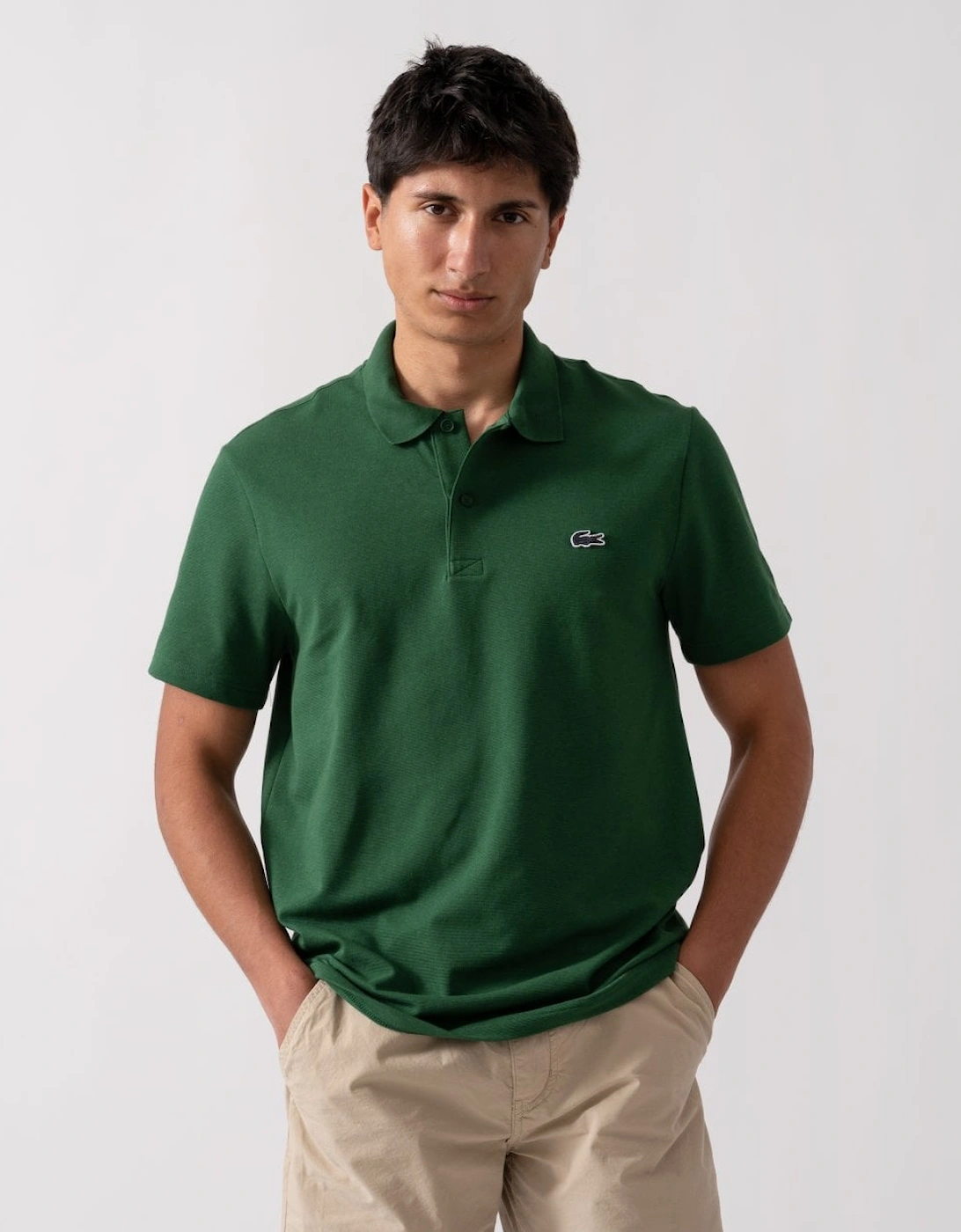 Lacoste Men's Green Short Sleeved Polo Shirt - 132  40 L