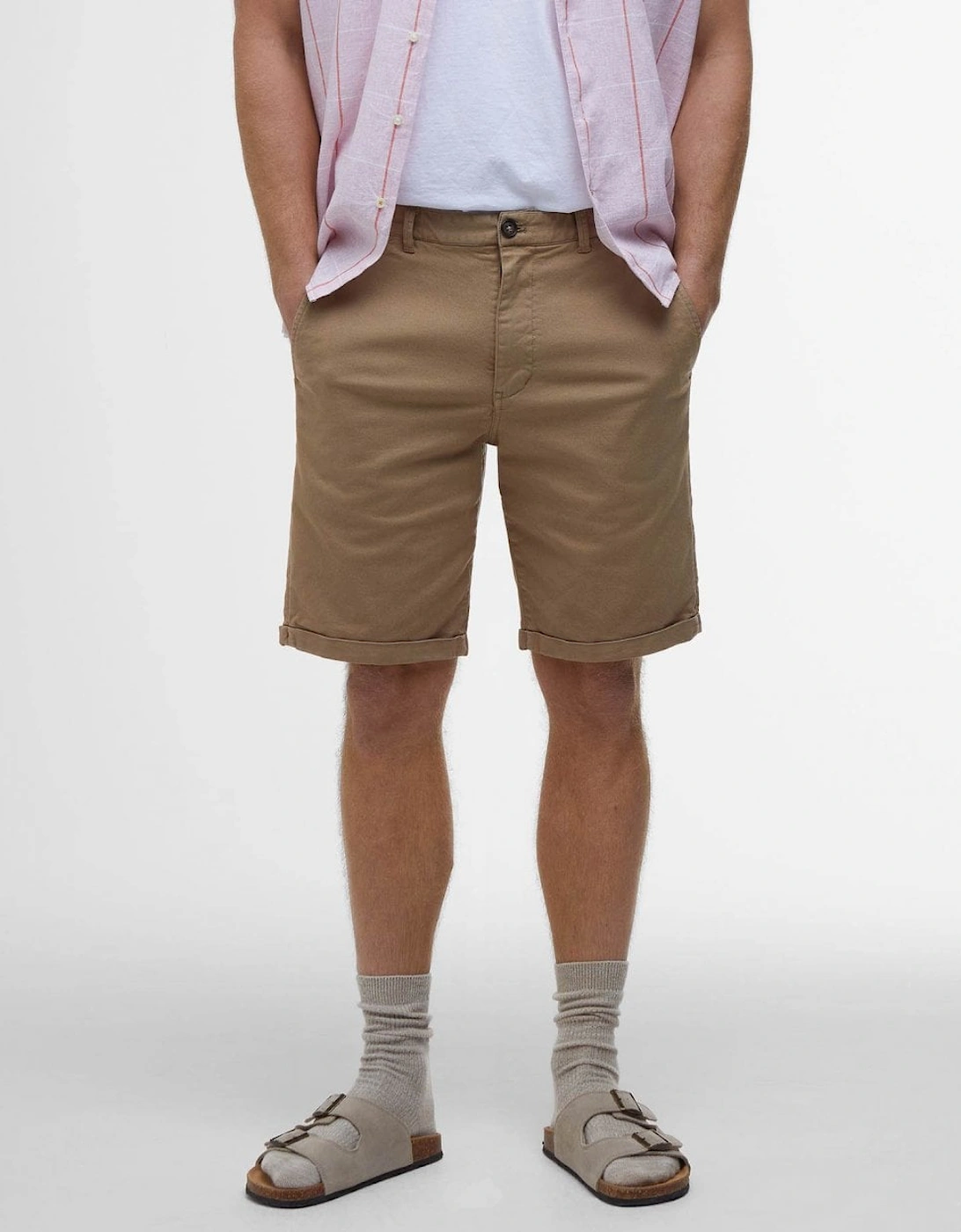 Mens Washed Twill Chino Shorts, 7 of 6