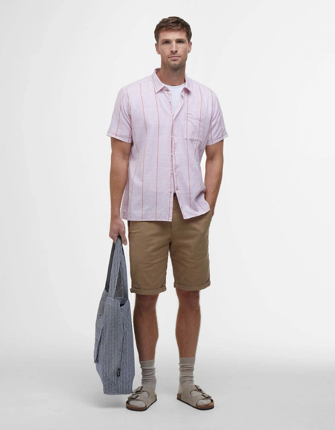 Mens Washed Twill Chino Shorts
