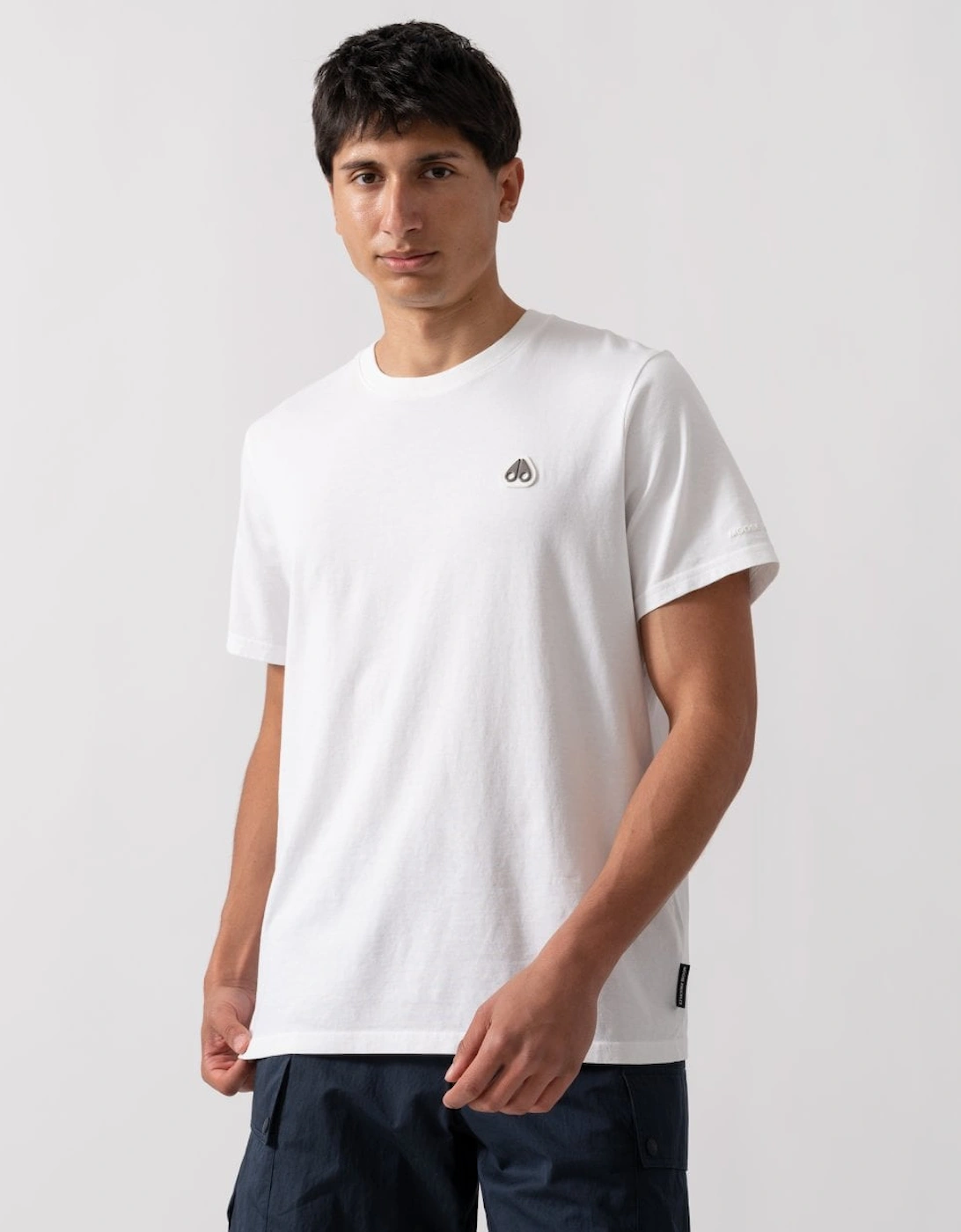 Men's Moose Knuckles Crescent Mens T-Shirt - White 160 - Size: 38