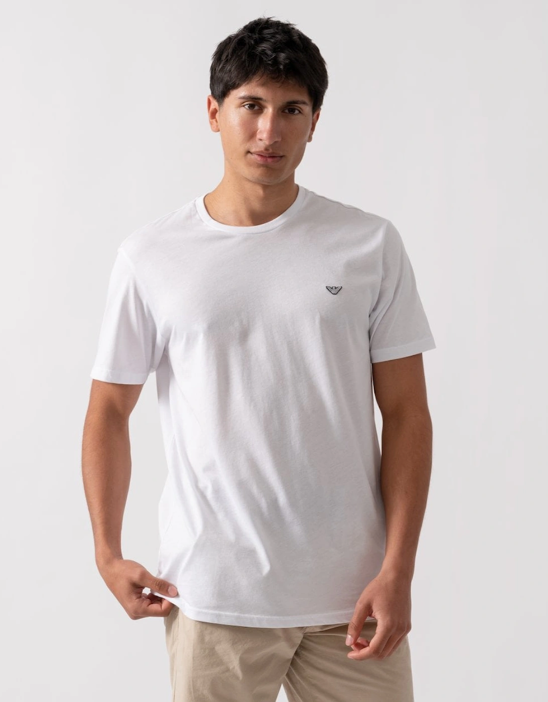 Men's Emporio Armani Mens Beach T-Shirt EM000574-AF12331 - White - Size: 42