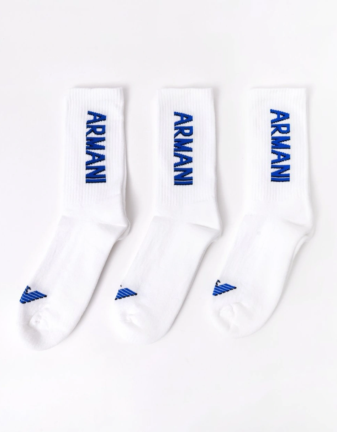 Emporio Armani Men's White 3 Pack Sport Socks