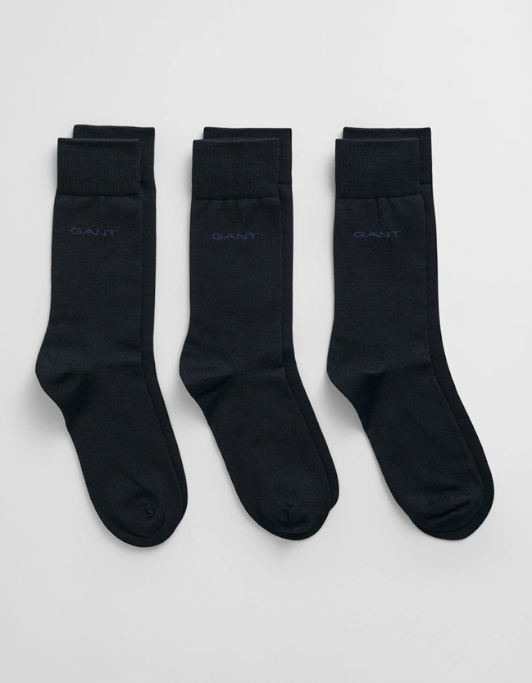 Men's GANT Mens Mercerized Cotton Socks 3-Pack - 410 Marine - Navy - Size: 9/9.5/10/10.5/11