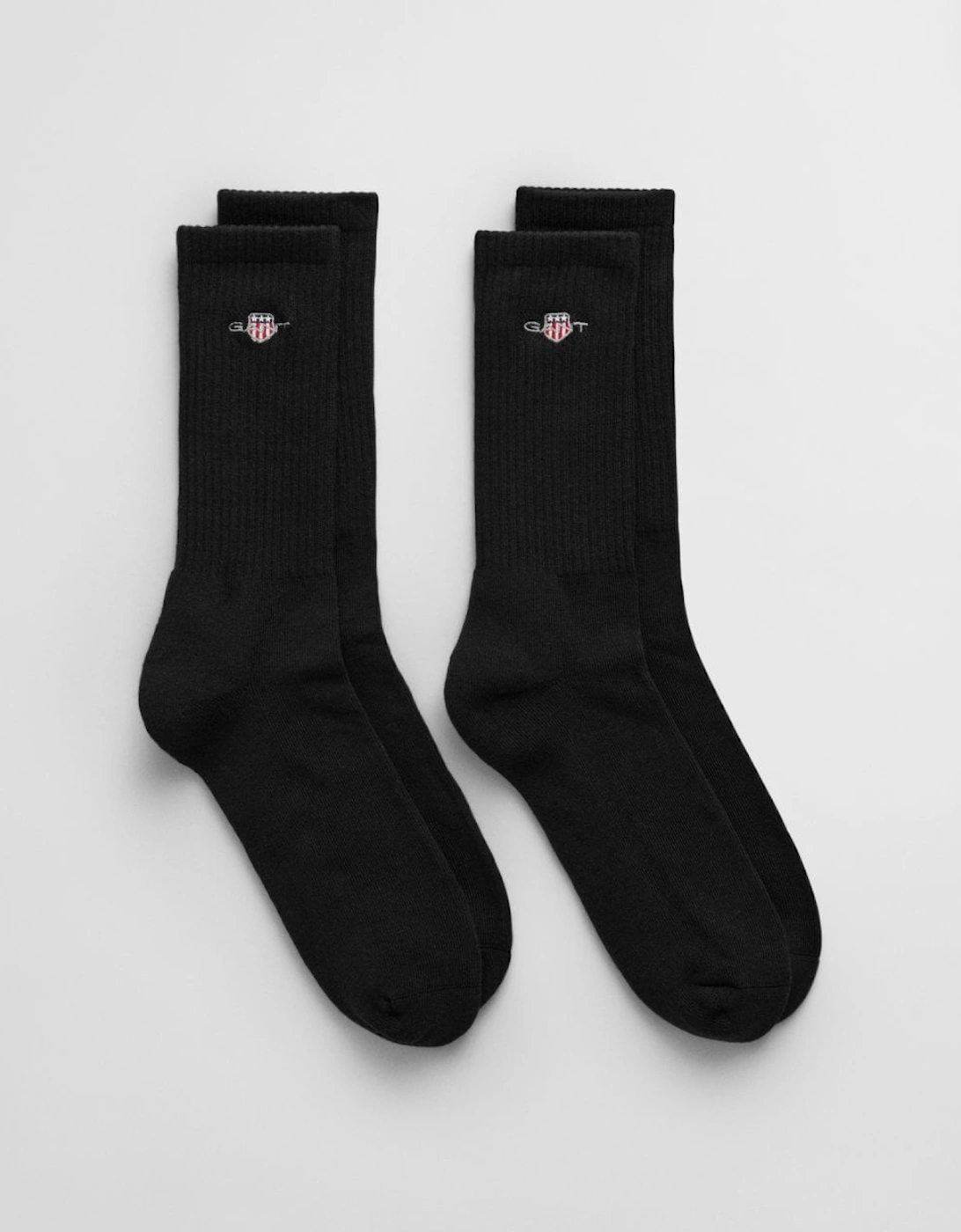 Men's GANT Mens Shield Sport Socks 2-Pack - 5 Black - Size: 9/9.5/10/10.5/11