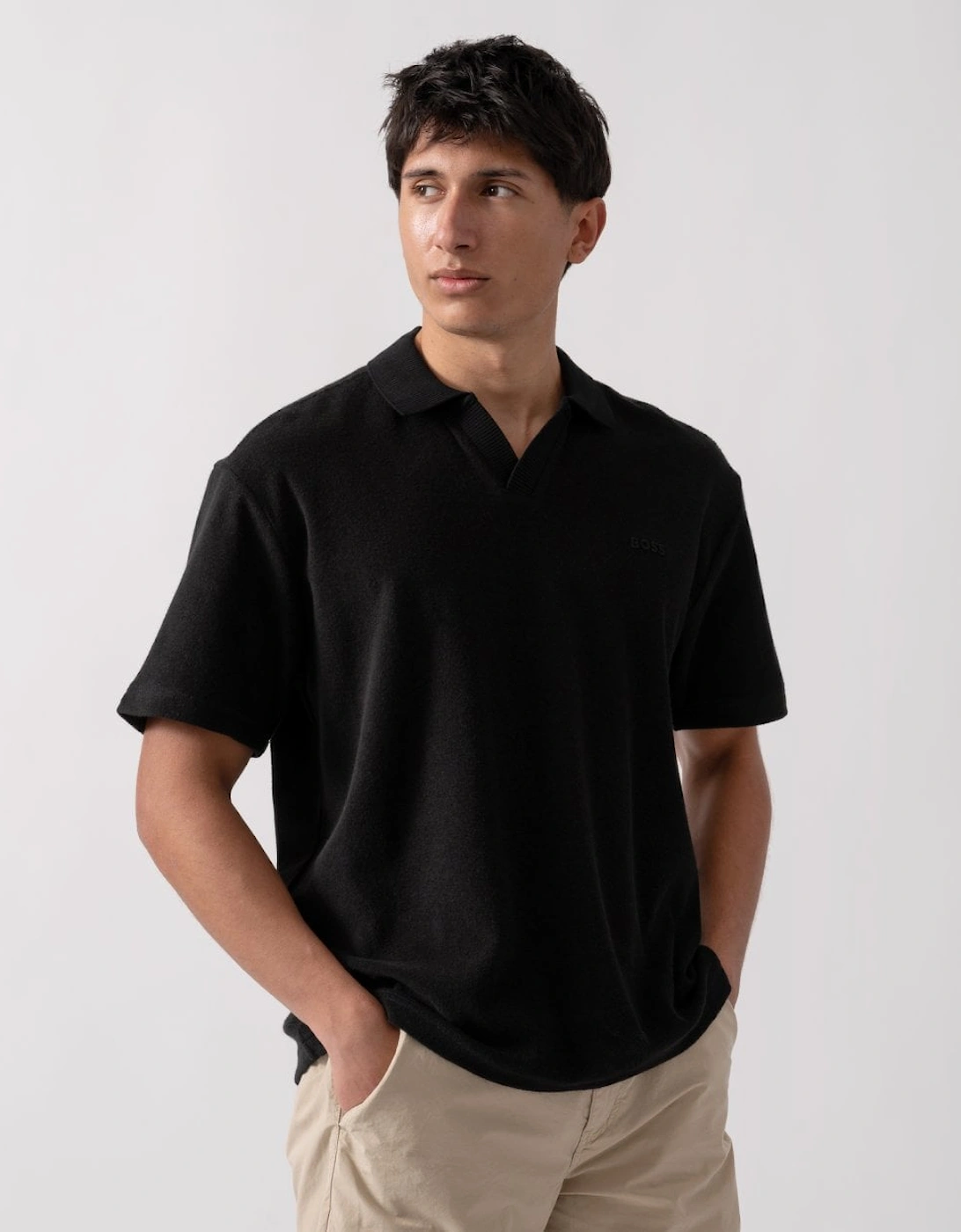 BOSS Orange Doubletowel Mens Polo Shirt, 5 of 4