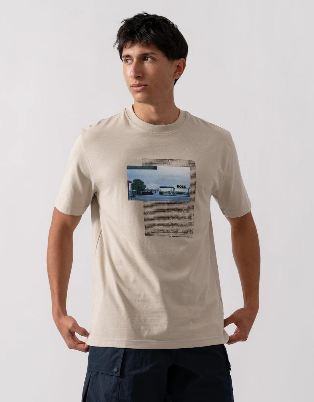 BOSS Orange Ontheway Mens Graphic Print T-Shirt, 5 of 4