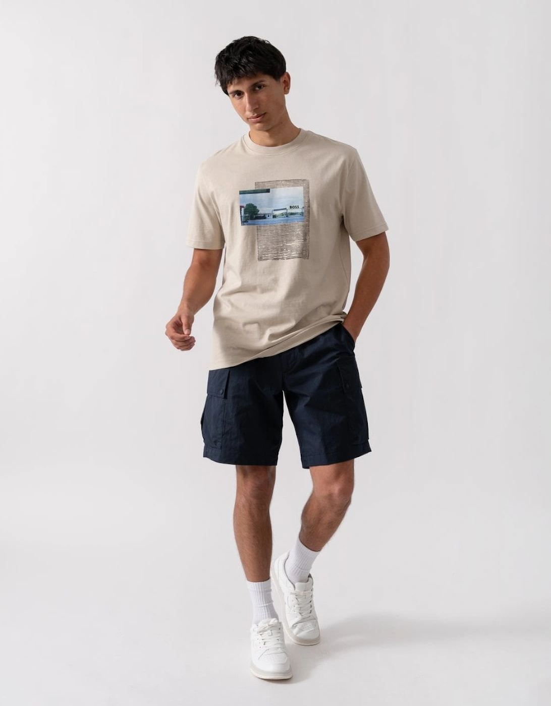 BOSS Orange Ontheway Mens Graphic Print T-Shirt