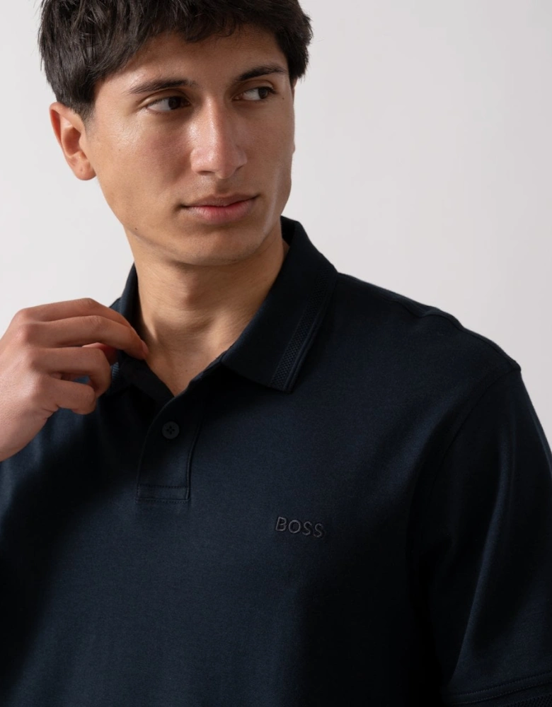 BOSS Orange Pe Interlock Mens Polo Shirt with Logo Print