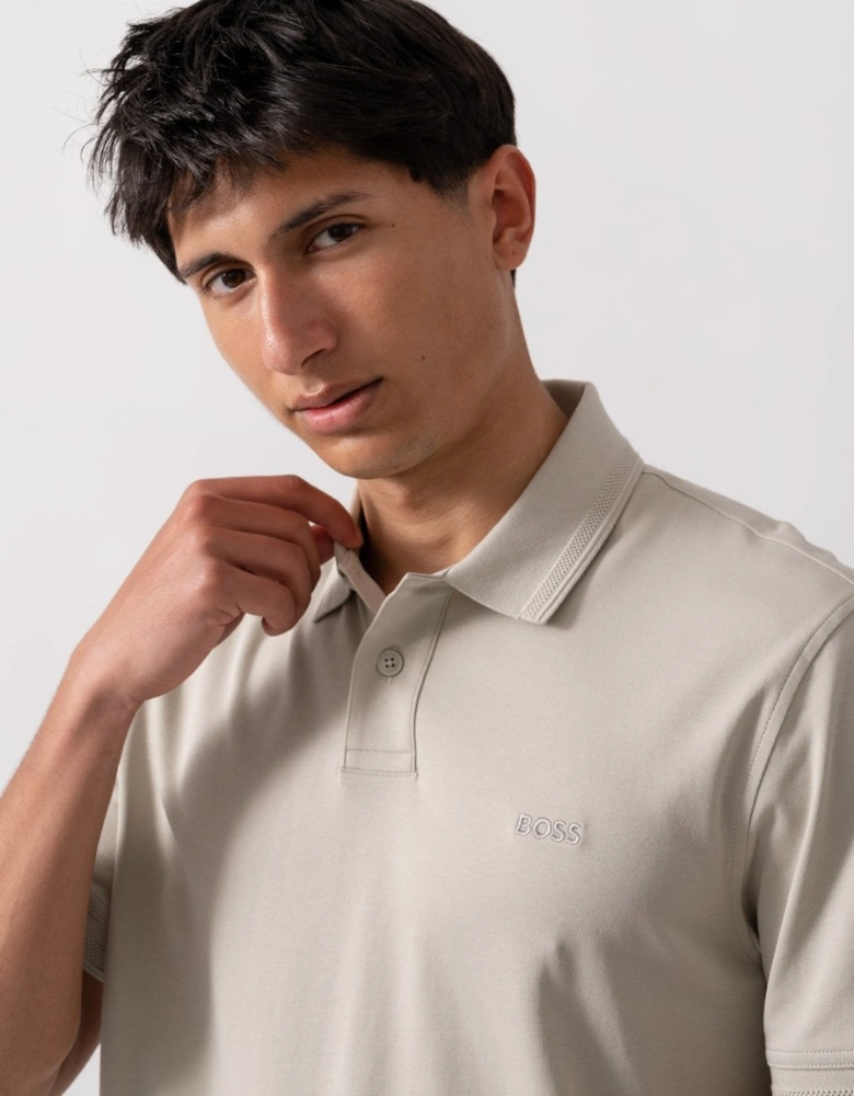 BOSS Orange Pe Interlock Mens Polo Shirt with Logo Print