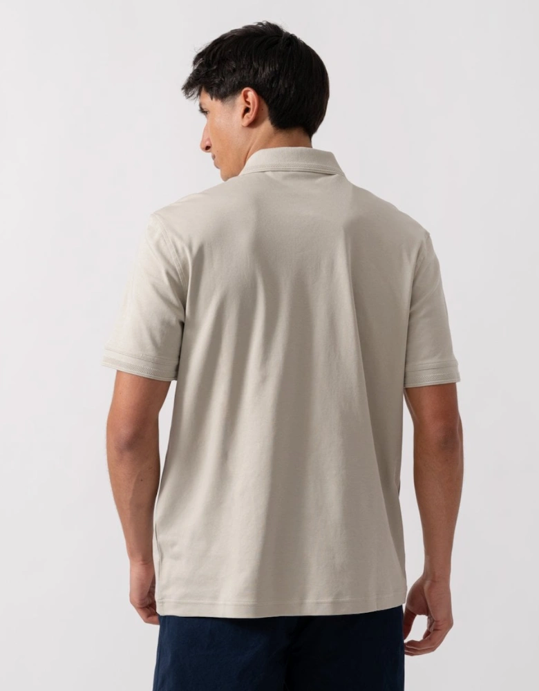 BOSS Orange Pe Interlock Mens Polo Shirt with Logo Print
