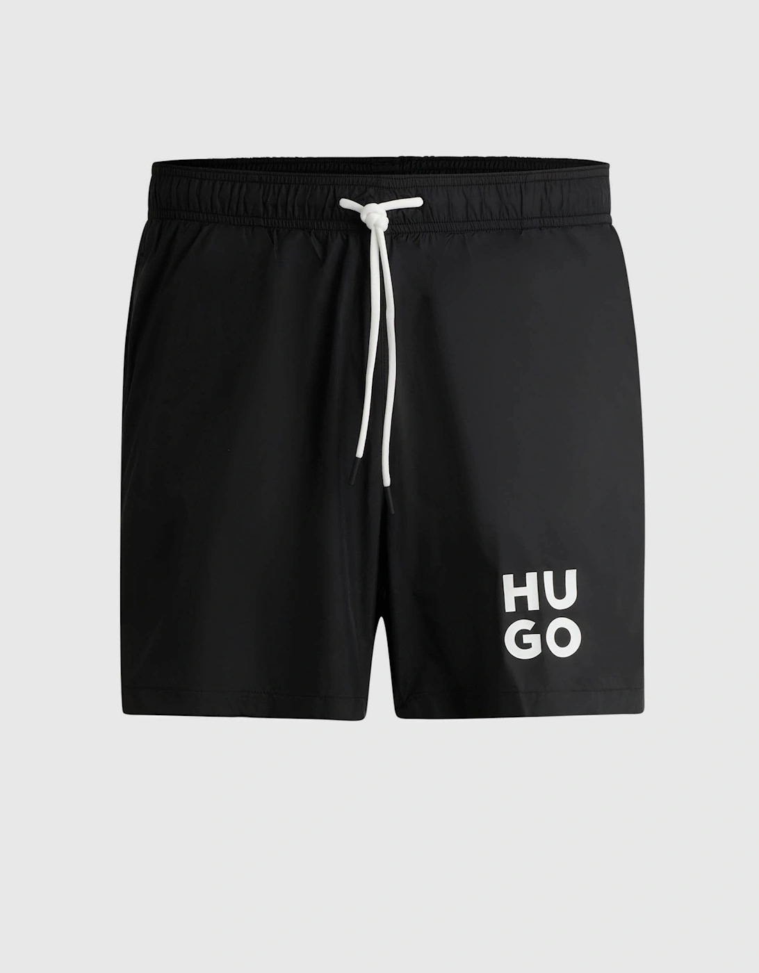 HUGO PAOL Mens Fully Lined Swim Shorts with Stacked Logo, 2 of 1