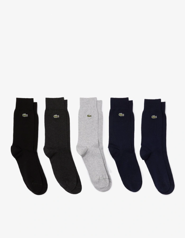 Unisex 5-Pack High-Cut Organic Cotton Socks
