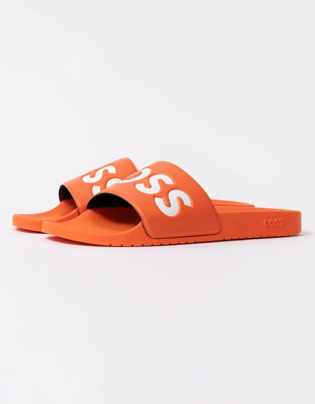 BOSS Orange Aryeh Mens Italian-Made Slides With Large Logo Detail, 7 of 6