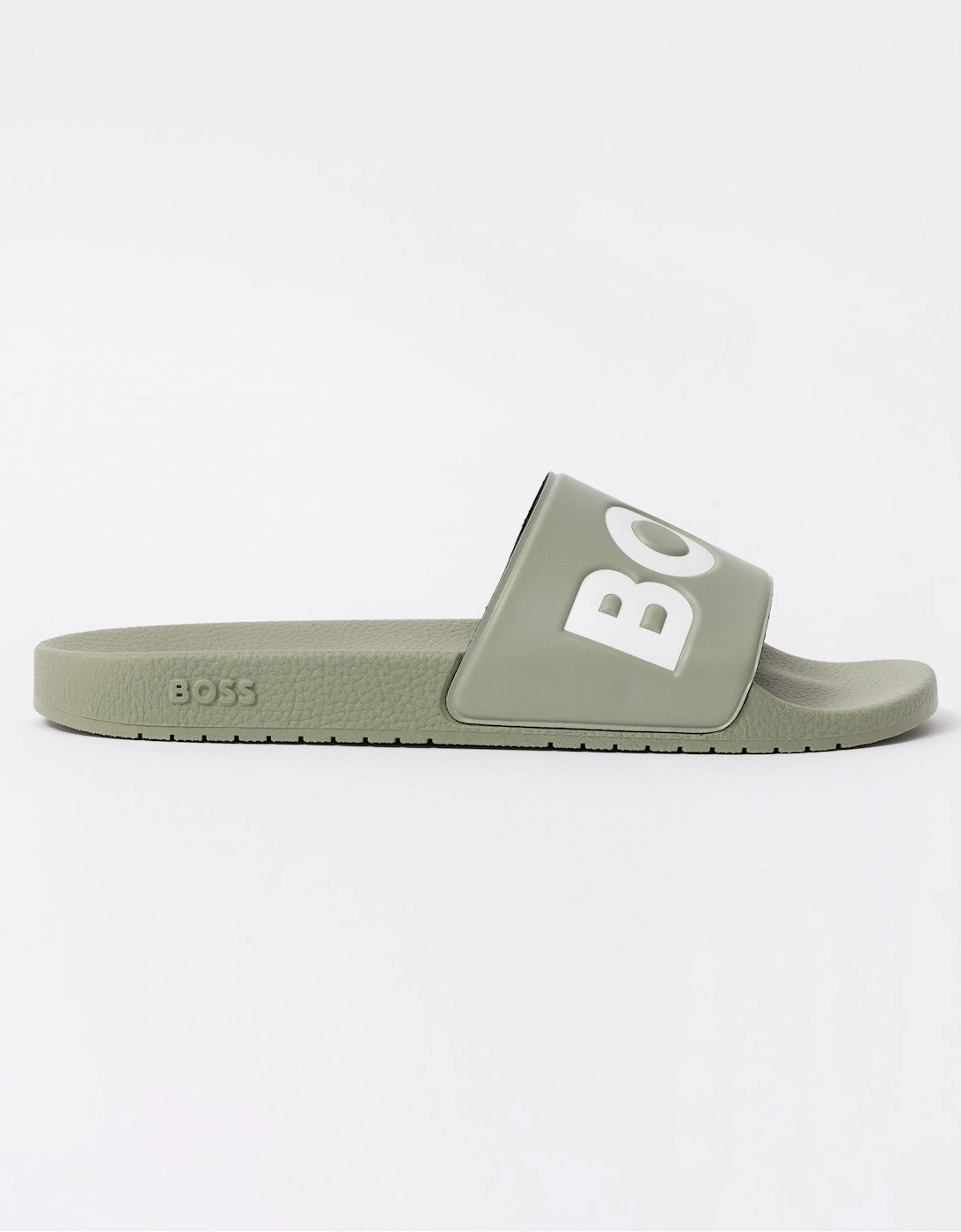 BOSS Orange Aryeh Mens Italian-Made Slides With Large Logo Detail