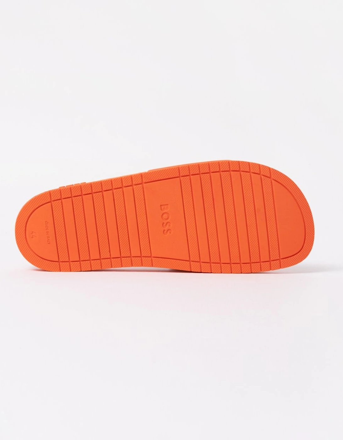 BOSS Orange Aryeh Mens Italian-Made Slides With Large Logo Detail