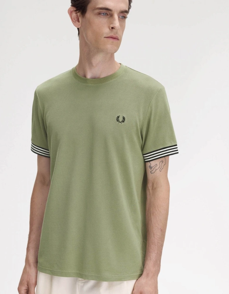 Mens Striped Cuff T-Shirt