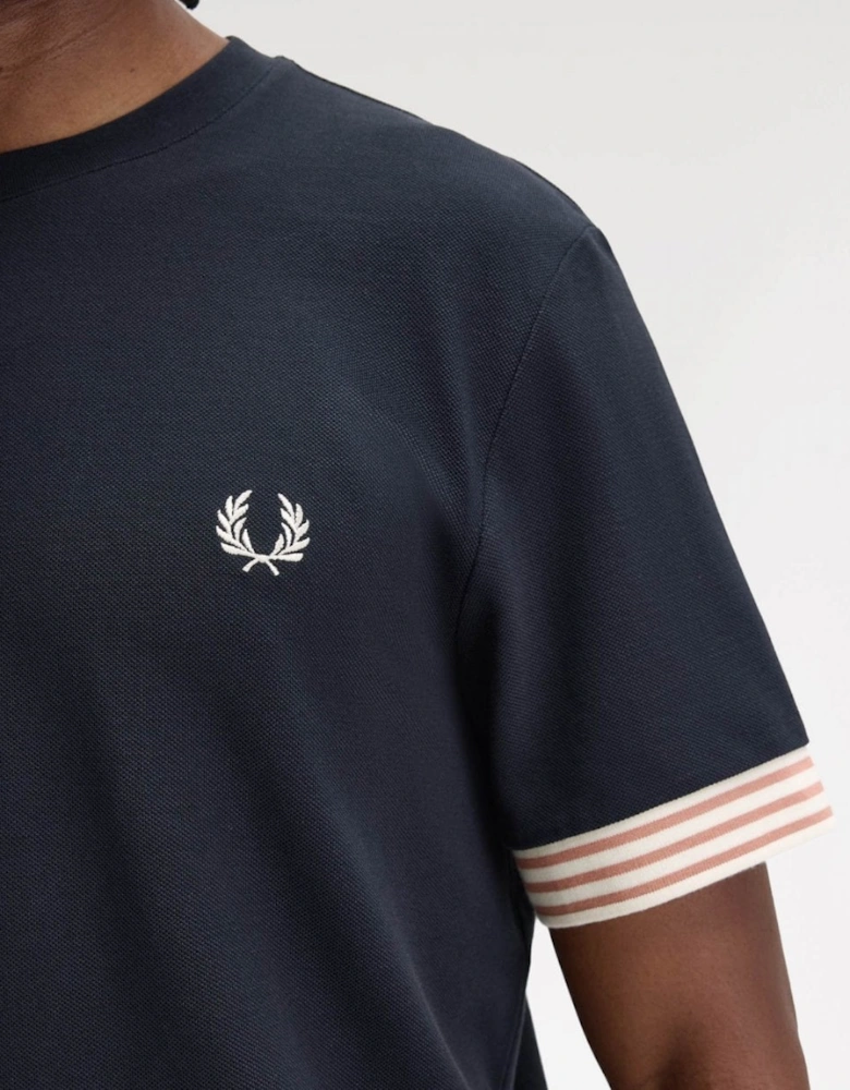Mens Striped Cuff T-Shirt