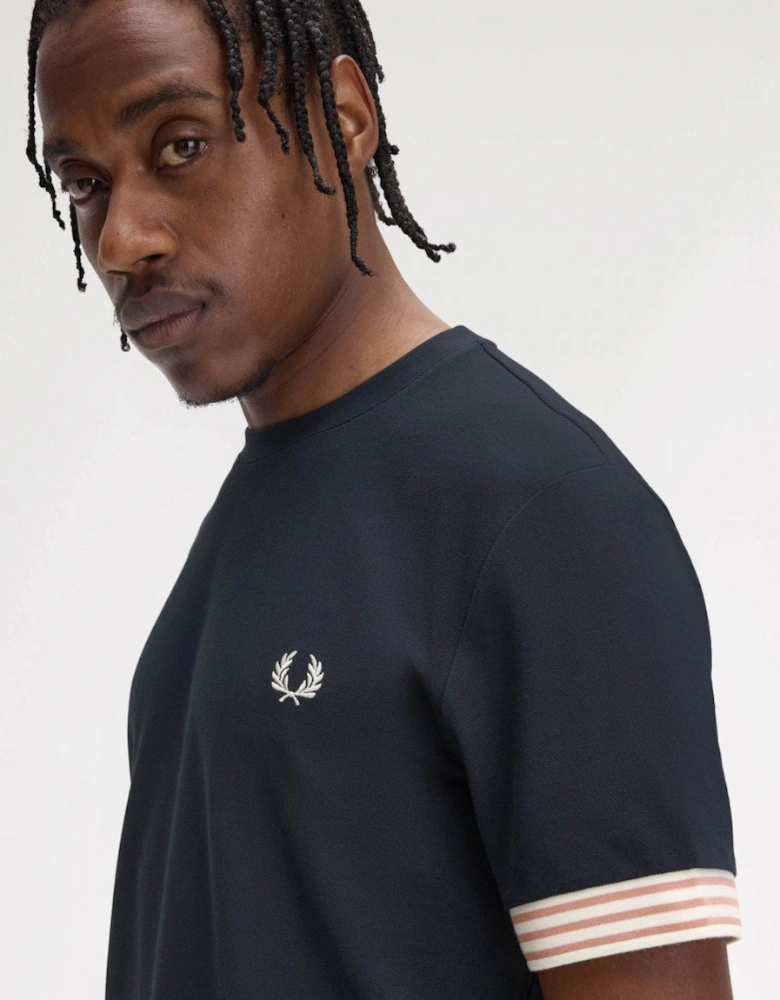 Mens Striped Cuff T-Shirt