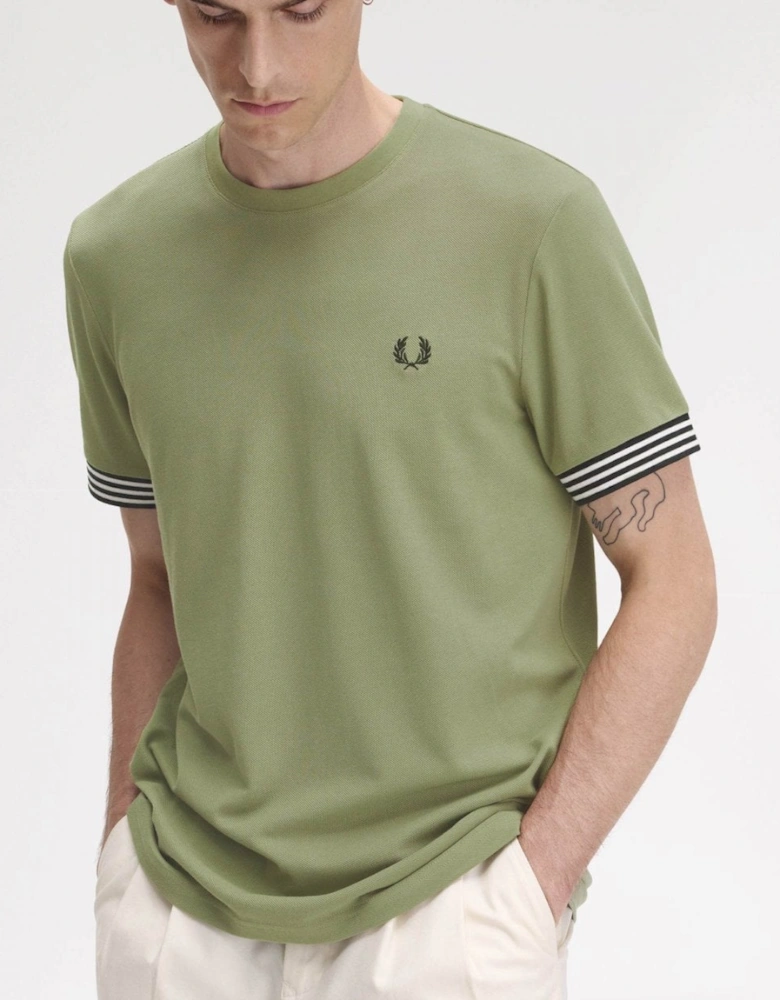 Mens Striped Cuff T-Shirt