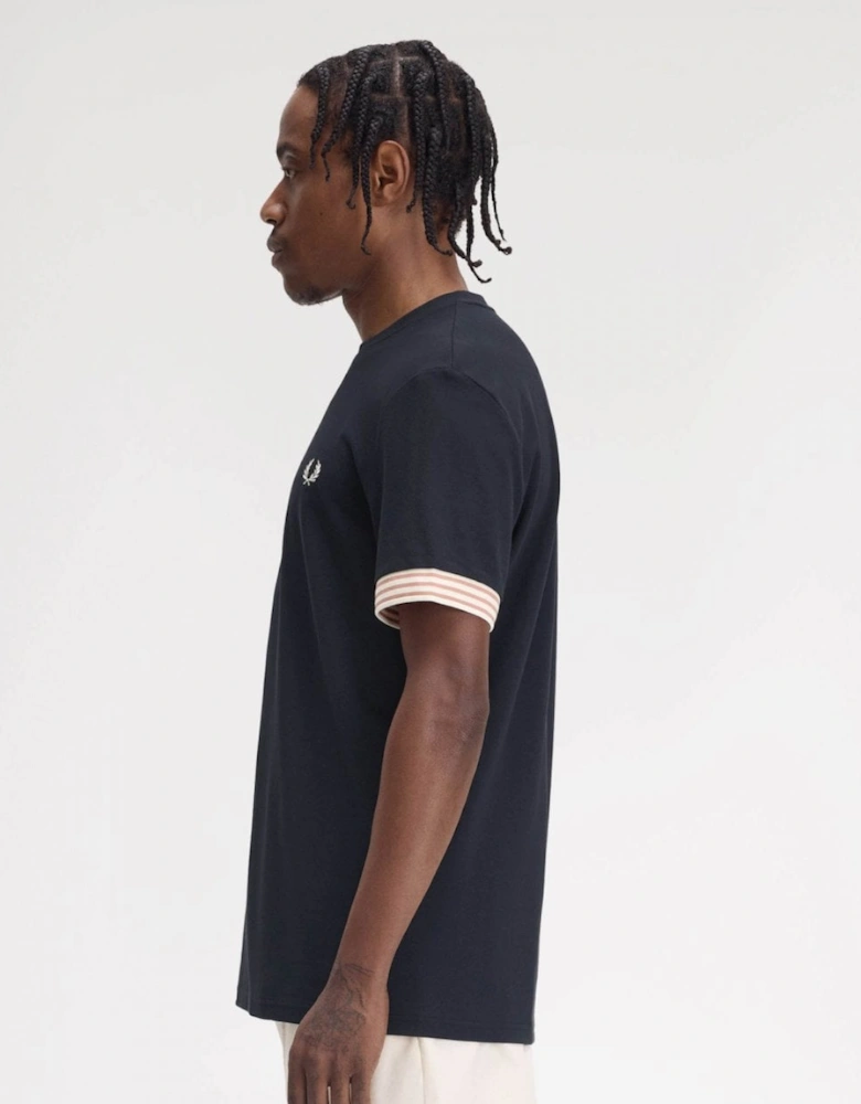 Mens Striped Cuff T-Shirt