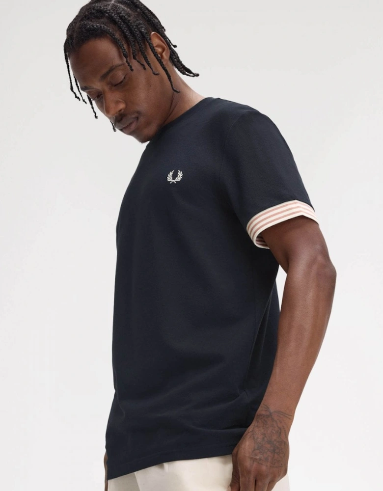 Mens Striped Cuff T-Shirt