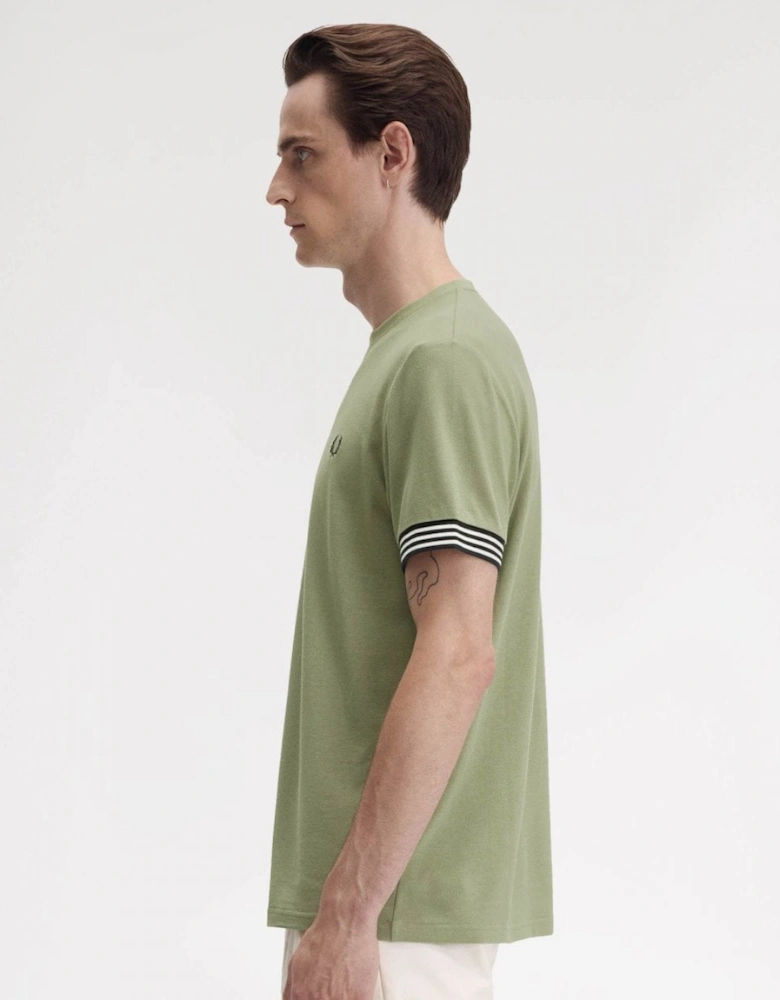 Mens Striped Cuff T-Shirt