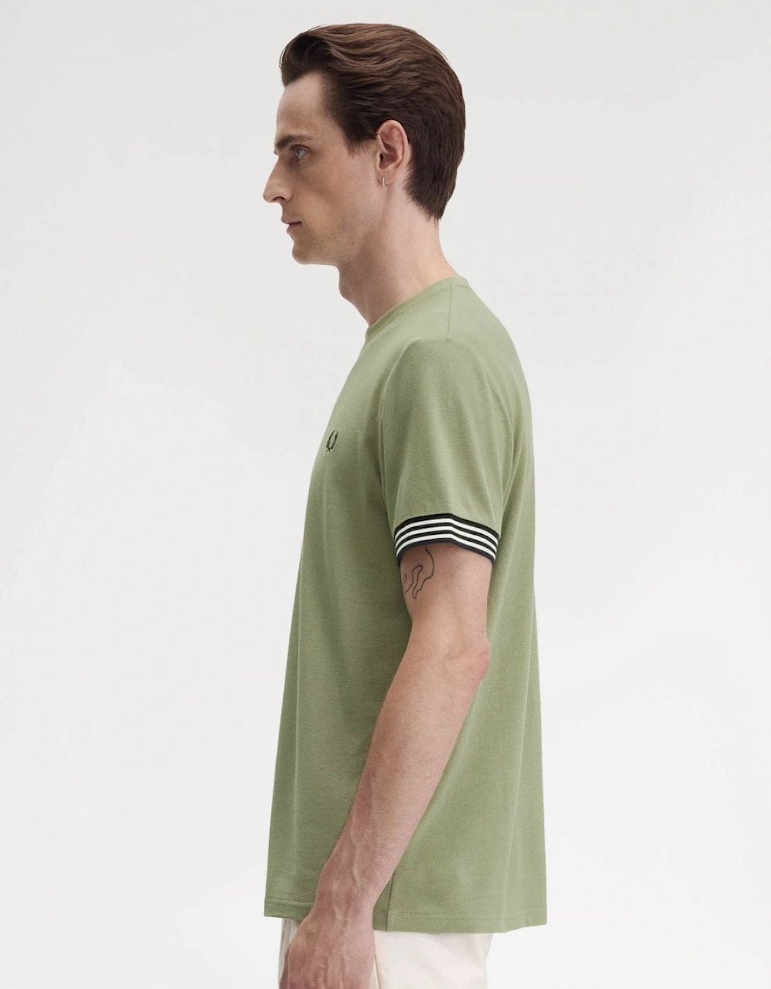 Mens Striped Cuff T-Shirt