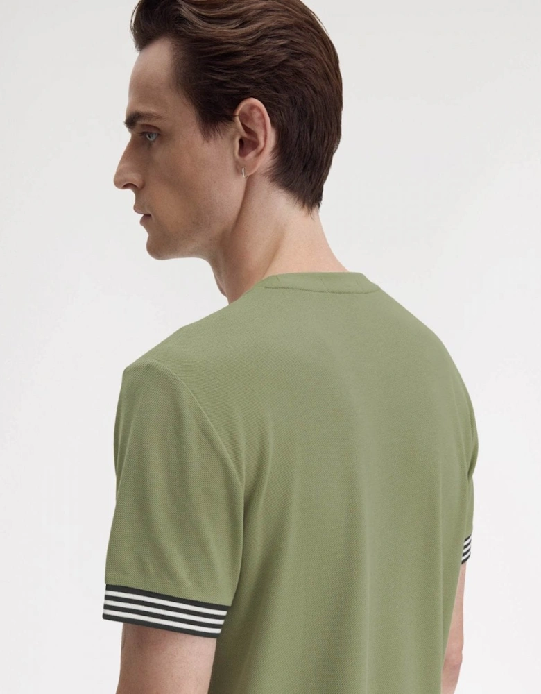 Mens Striped Cuff T-Shirt