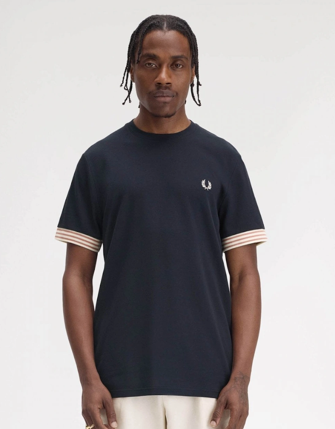 Mens Striped Cuff T-Shirt