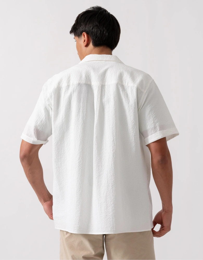 Ravenshead Mens Cotton Seersucker Short Sleeved Shirt