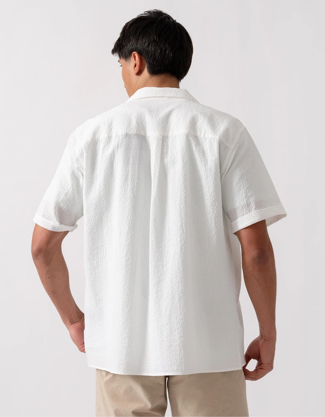 Ravenshead Mens Cotton Seersucker Short Sleeved Shirt