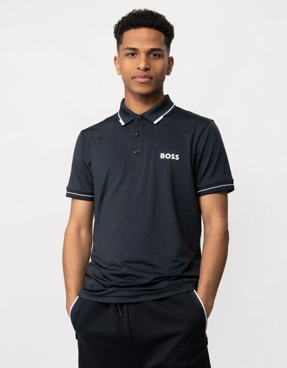 BOSS Green Paul Pro Mens Tipped Polo Shirt, 5 of 4
