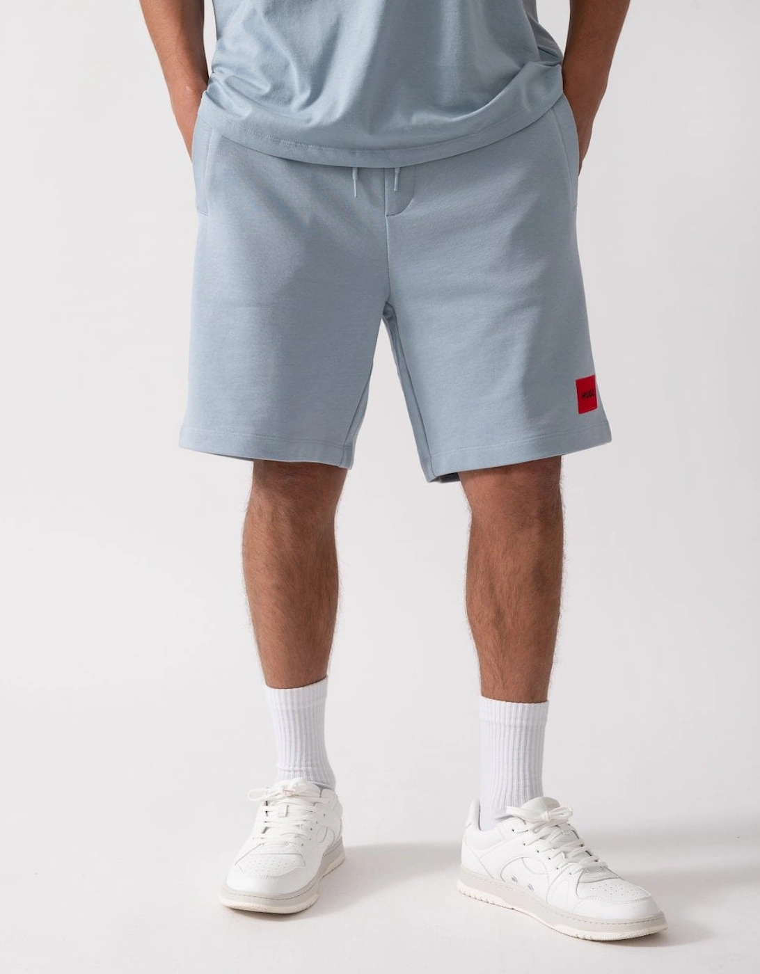 HUGO Diz222 Mens Cotton Terry Shorts with Logo Label, 5 of 4