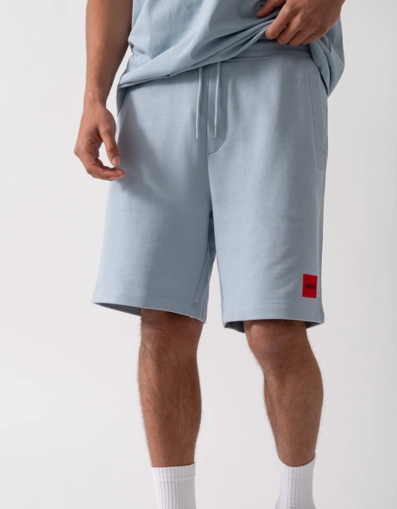 HUGO Diz222 Mens Cotton Terry Shorts with Logo Label