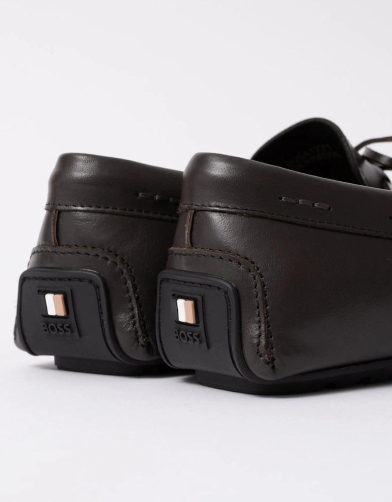 BOSS Orange Noel Mens Italian Leather Driving Moccasins